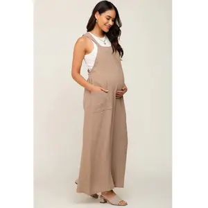 Aura13 Bloom Wide-Leg Maternity Trousers – Adjustable Waist Work Pants