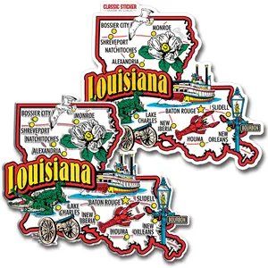 Louisiana Jumbo State Magnet & Sticker Set by Classic Magnets