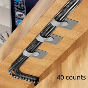 40pcs Cable Management Set, Data Line Organizer & Desk Organiser, Ideal for Office & Home Use, Durable Design for Easy Organization, Cord Organizer, Under Desk Organizer, Cable Management Kit