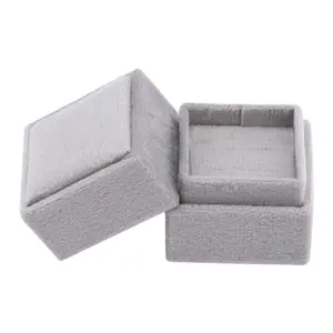 REGALWOVEN Velvet Square Ring Box for Proposal, Engagement, Wedding, Ceremony, Jewelry Ring Box Storage Ring Holder Box 2*2*2in