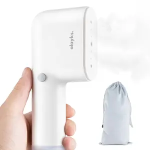 Travel Steamer for Clothes, Fashion Portable Handheld Garment Steamer for Clothes, 15S Heat Up, Min Steamer ＆ Iron 2 In 1, 1.1lbs, Fabric Wrinkle Remover for All Clothes, White,120V