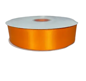 1 1/2" Orange Satin Ribbon Double-face