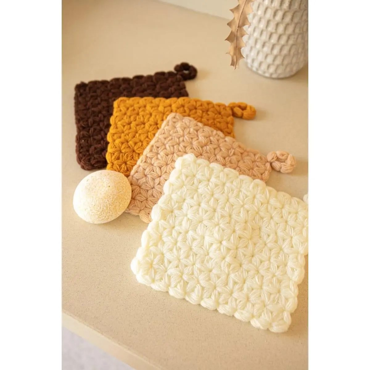 Traditional Turkish Crocheted Kese (Wash Cloth)