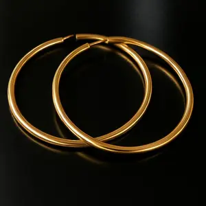 2x2" Endless Hoop Earrings 14K Gold Filled Hypoallergenic Copper Classic Trendy Design Comfortable Secure Fit for Adults & Young Women