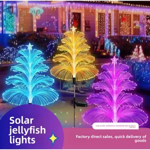 Solar Jellyfish Light, Solar Garden Light, Solar Pathway Lights, Outdoor Solar Lights, Two Lighting Modes (Constant Light + Flashing) Garden Decoration, Smart Light Sensor, Automatic Brightness, Suitable for Outdoor Lawn, Courtyard