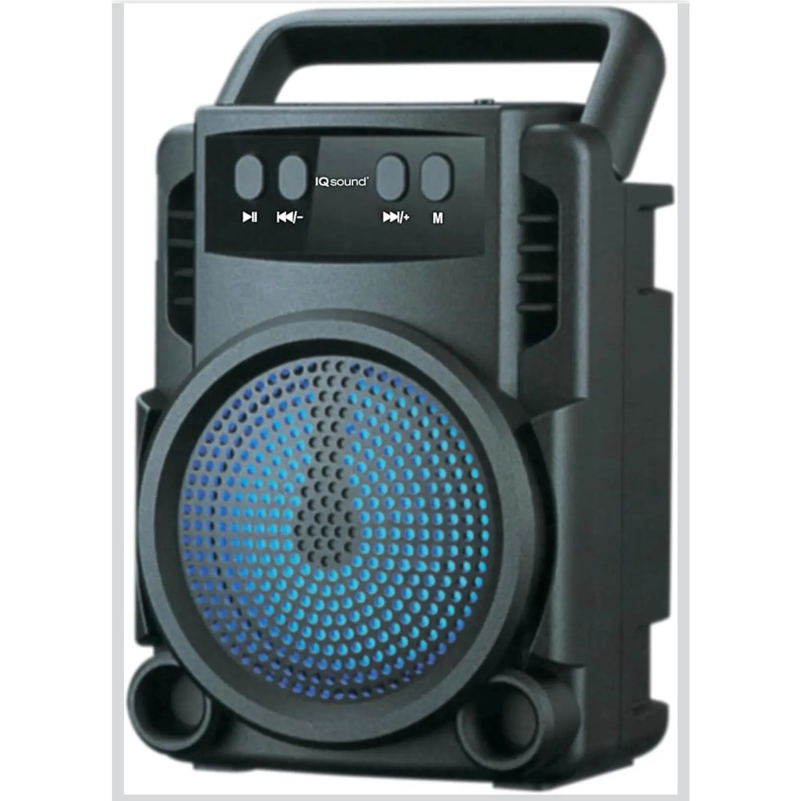 Supersonic IQ Sound IQ-1403BT Portable Bluetooth Speaker with True Wireless Stereo, Colorful LED Lights, USB/Micro SD Inputs, FM Radio, Integrated Carry Handle, 3W RMS Power, USB & Micro SD Inputs
