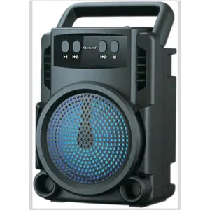 Supersonic IQ Sound IQ-1403BT Portable Bluetooth Speaker with True Wireless Stereo, Colorful LED Lights, USB/Micro SD Inputs, FM Radio, Integrated Carry Handle, 3W RMS Power, USB & Micro SD Inputs