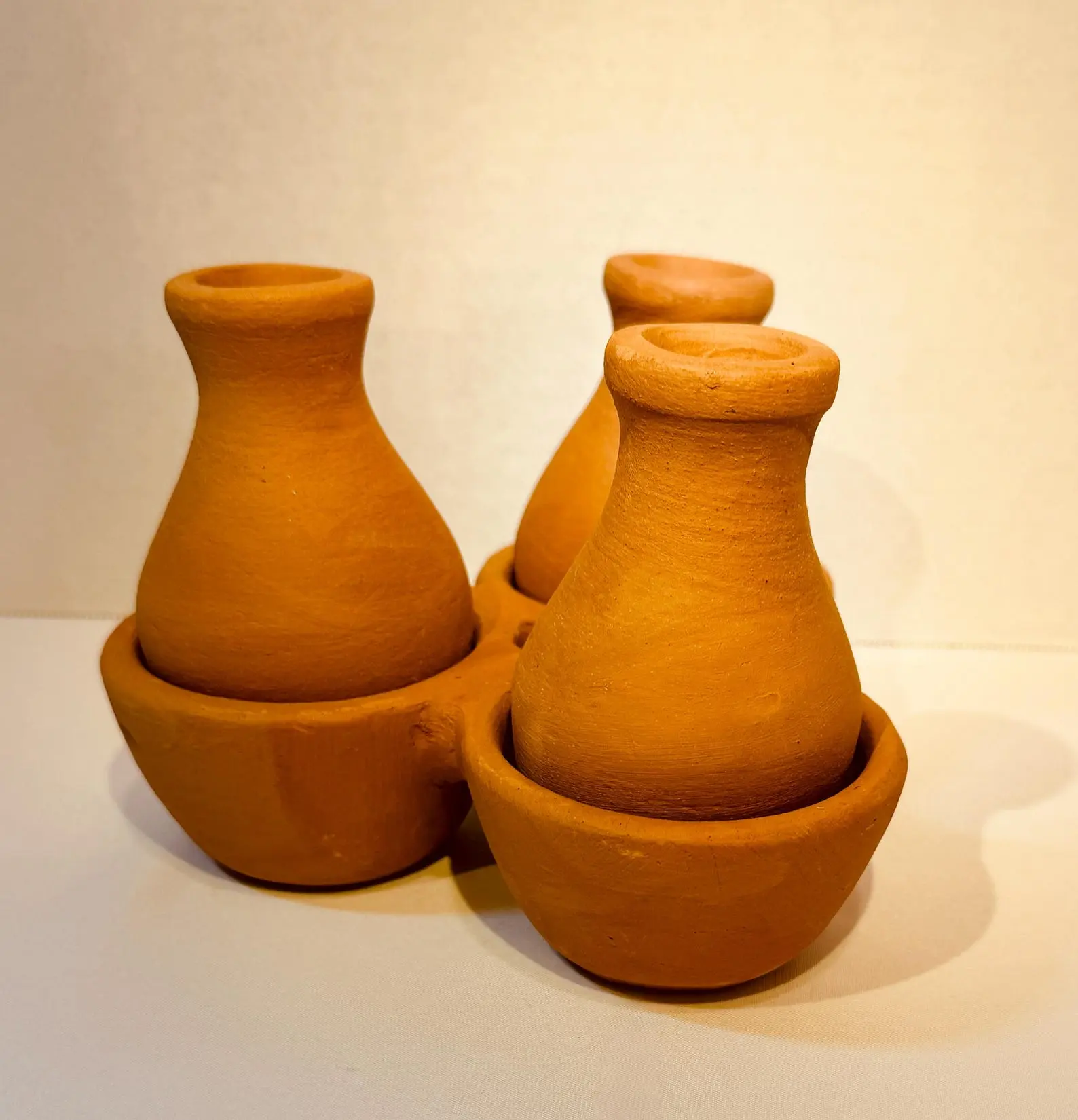 Marasa Vodou Clay Altar for Twins Plat Marassa 3 Bouches Handmade Haitian Terracotta Lwa Shrine