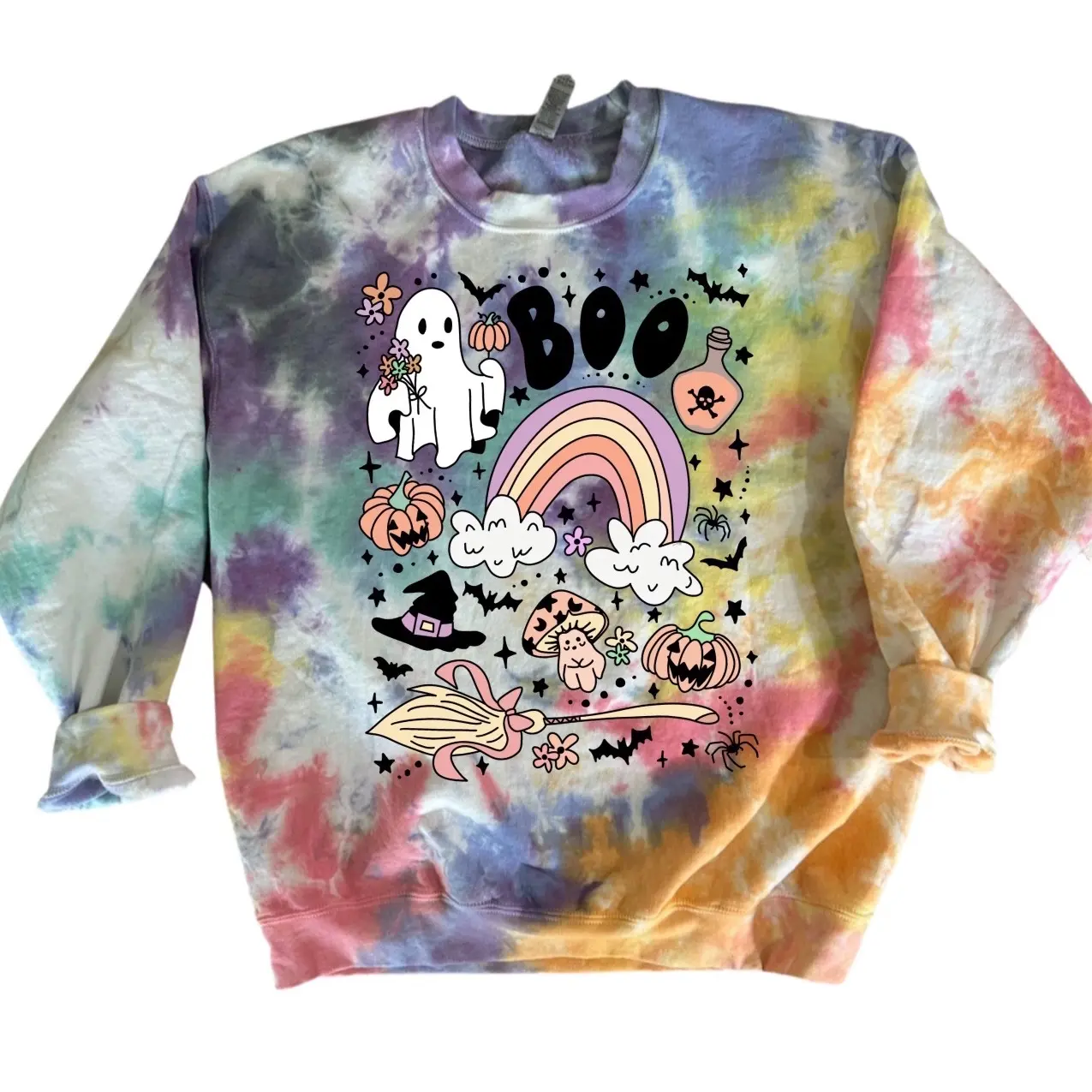 *Made to Order* Original Spooky ghost (Front Design)Halloween TIEDYE Cotton