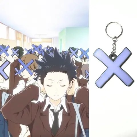 Anime & Manga "A Silent Voice" Inspired Symbolic Art Fanmade Handmade Keychain - 3D Sculpted, Rain-Ready PLA, Aesthetic, Lightweight Charm, Key Holder, Fashion Accessory for Keys, Bags