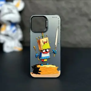 Compatible with iPhone 15Pro Max/14/13/12 Knife puppet phone case Creative shell new couple ultra-thin cooling phone case