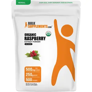 BulkSupplements - Organic Raspberry Extract Powder - Immune - Healthy Skin - 250g - 500mg per Serving