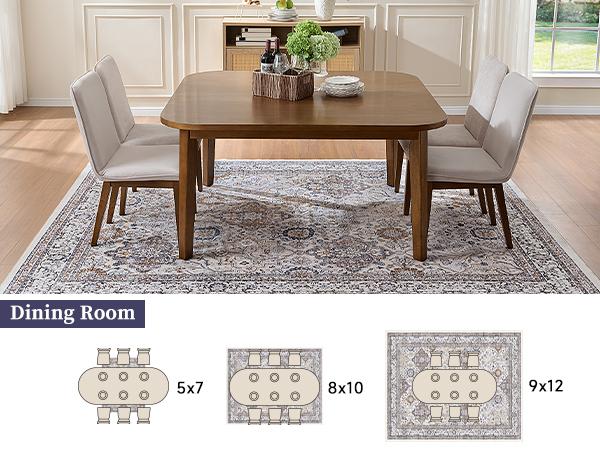 VIPfree Retro Bohemian Area Rugs 2*3FT, Non-Slip Foldable Washable Rugs for Living Room, Entryway, Bedroom, Kitchen and Corridor, Non Shedding