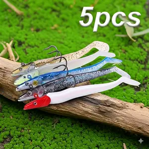 5pcs Fishing Lures 5 Colors 11cm/22g with Hook Lead Head, Marlin Tuna Bait, Fishing Enthusiasts Gift, High-Quality Fish Attractant, Artificial Fishing Lure