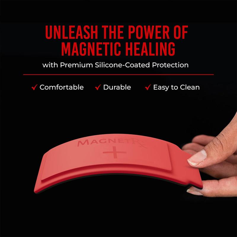 MagnetRX Biomagnetic Therapy Arc Magnets — Neodymium & Silicone (4 Curved Magnets)