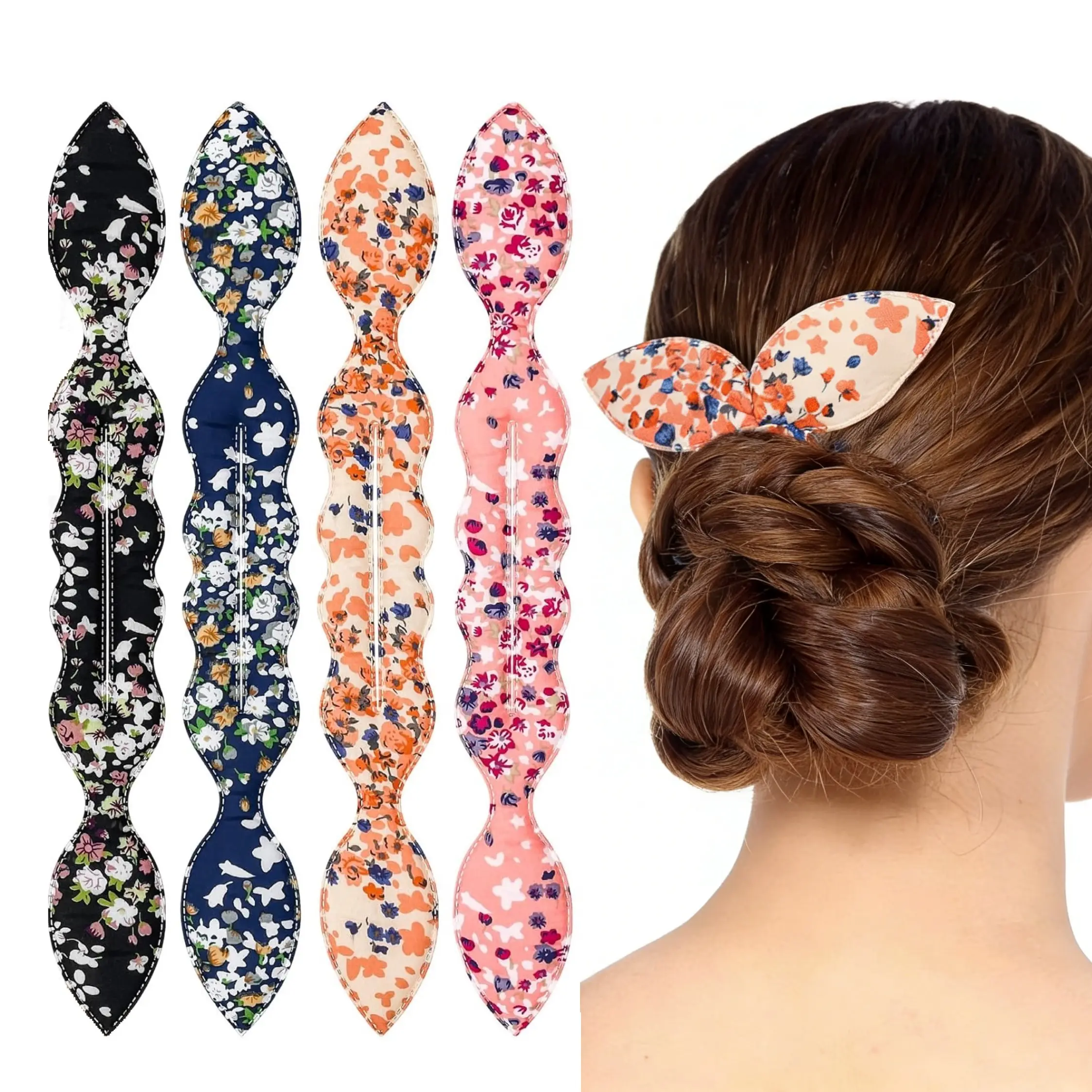 Hair Bun Maker, Donut Buns for Hair, French Twist Hair Tool, Updo Hair Accessories, Bun Makers for Women's Hair
