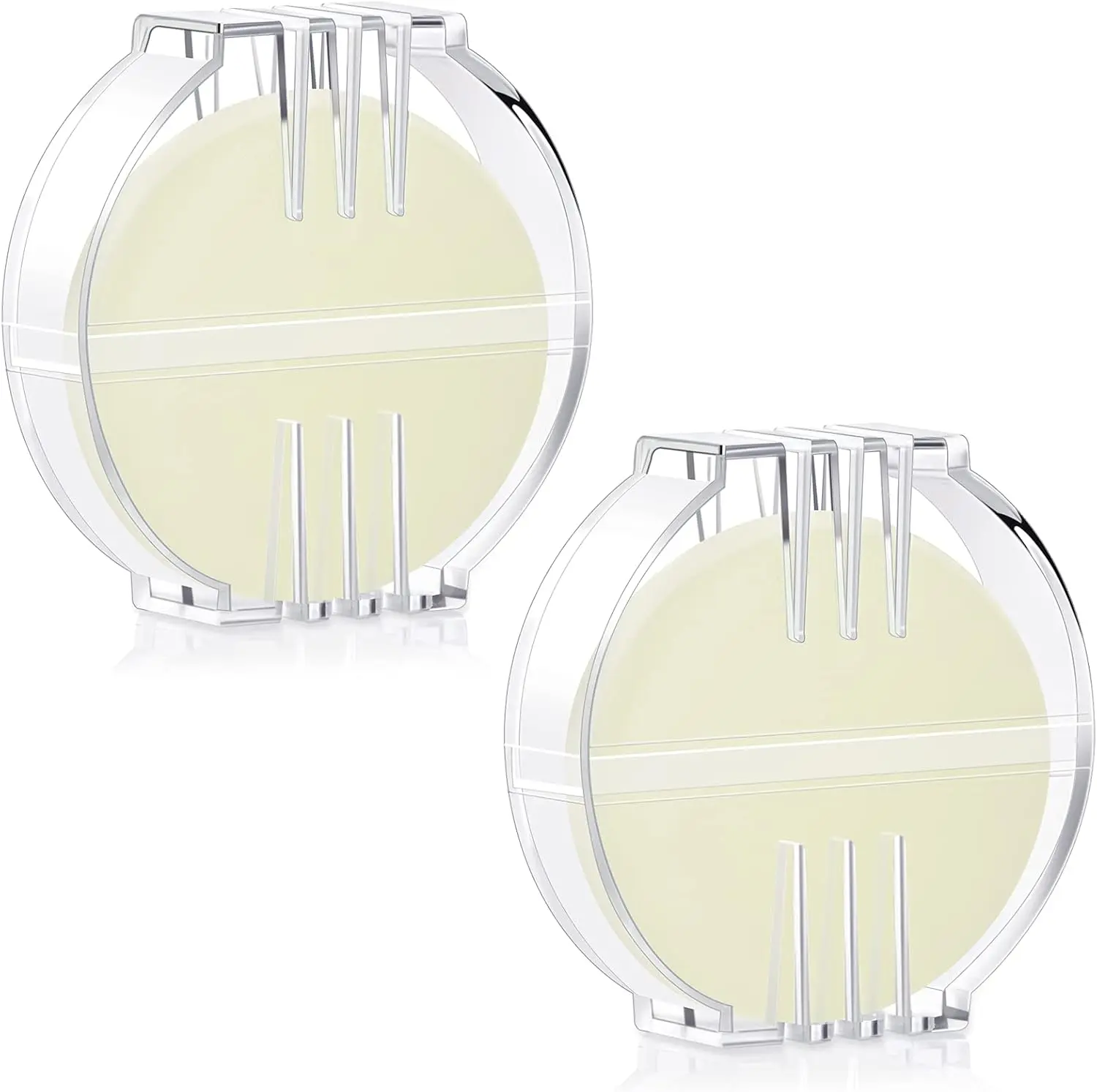 2 Pcs Thread Wax Thread Conditioner Beeswax for Hand Sewing Embroidery Beeswax Floss Conditioner for Quilting Sewing Strengthening Line Embroidery Wax (Colorless,Clear Case)