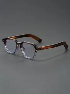 Caterside Classic Square PC Frame Glasses, Trendy Retro Style, Gentleman Large Face Design, Suitable for Daily Wear & Outdoor Activities