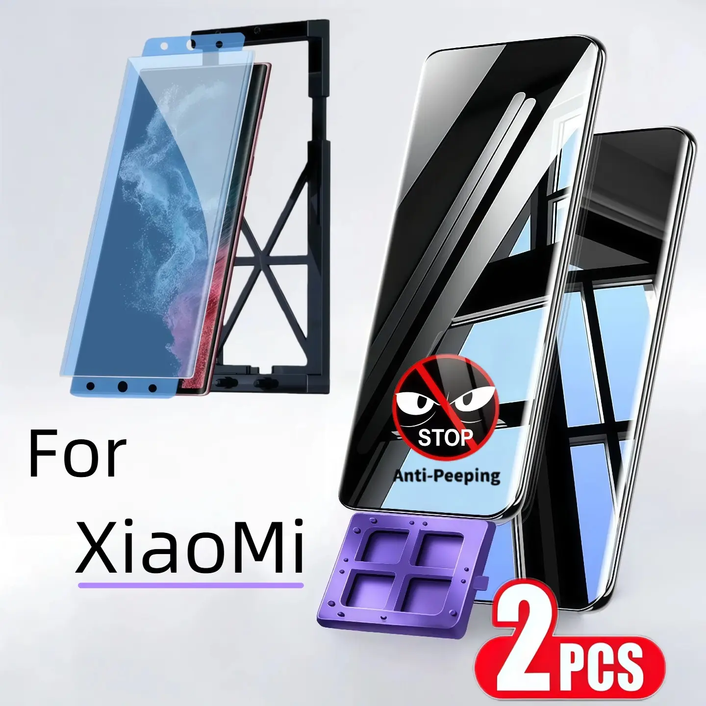 2-Pack Anti-Spy Ceramic Screen Protector for Xiaomi 14pro 14ultra 12pro 12ultra, Easy Installation, Scratch-Resistant, Durable Protection