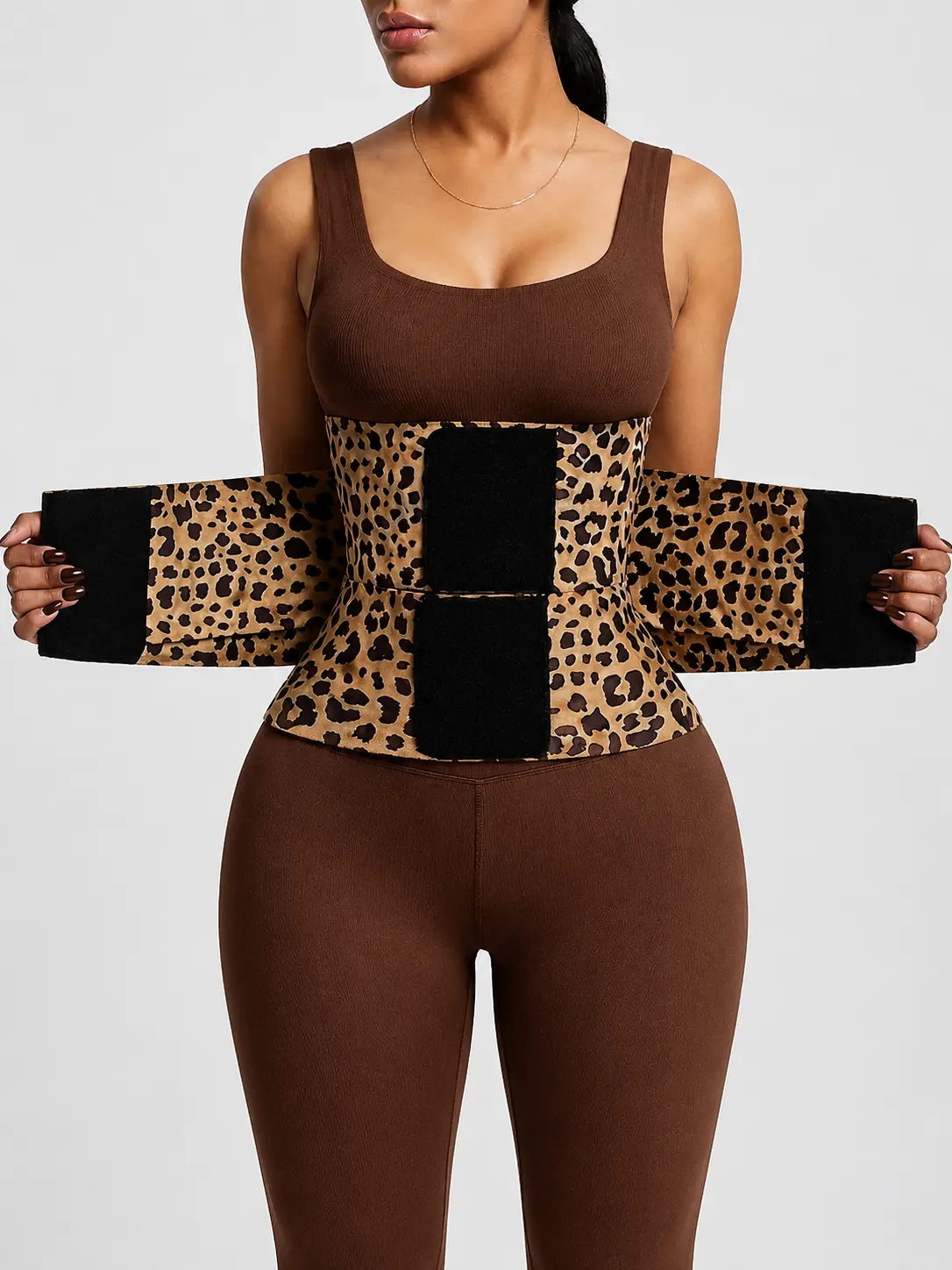 HAGIG Print Waist Trainer Belt for Women Adjustable Hook & Loop Compression Wrap Comfortable Everyday Wear