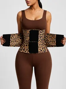 HAGIG Print Waist Trainer Belt for Women Adjustable Hook & Loop Compression Wrap Comfortable Everyday Wear