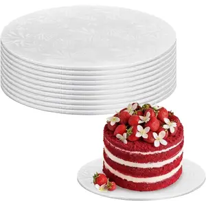 10 PCS 1/4 Inch Thick 10 Inch Round White Cake Drums Cake Boards Professional Quality Cake Cardboards Cake Base Mat
