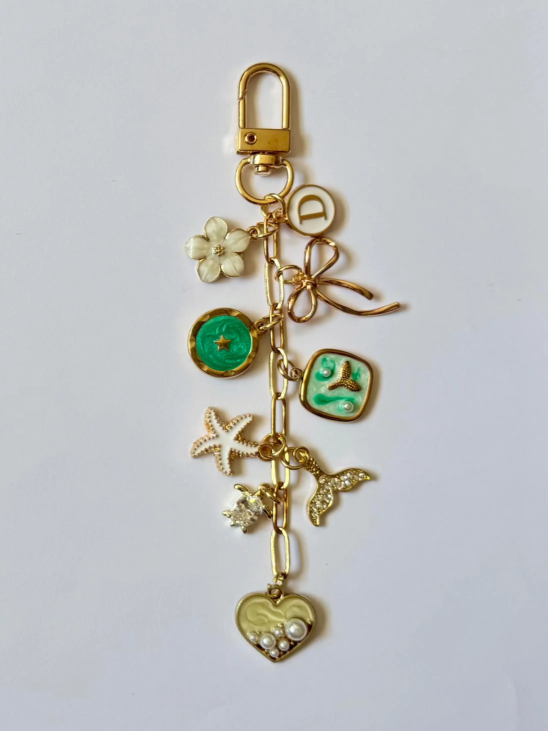 Seaglass Dreams Charm Chain for Kindle, Nook, Kobo, E-reader, Tablet, Handbag, Planner | Cute Accessories | Clip-On Accessories