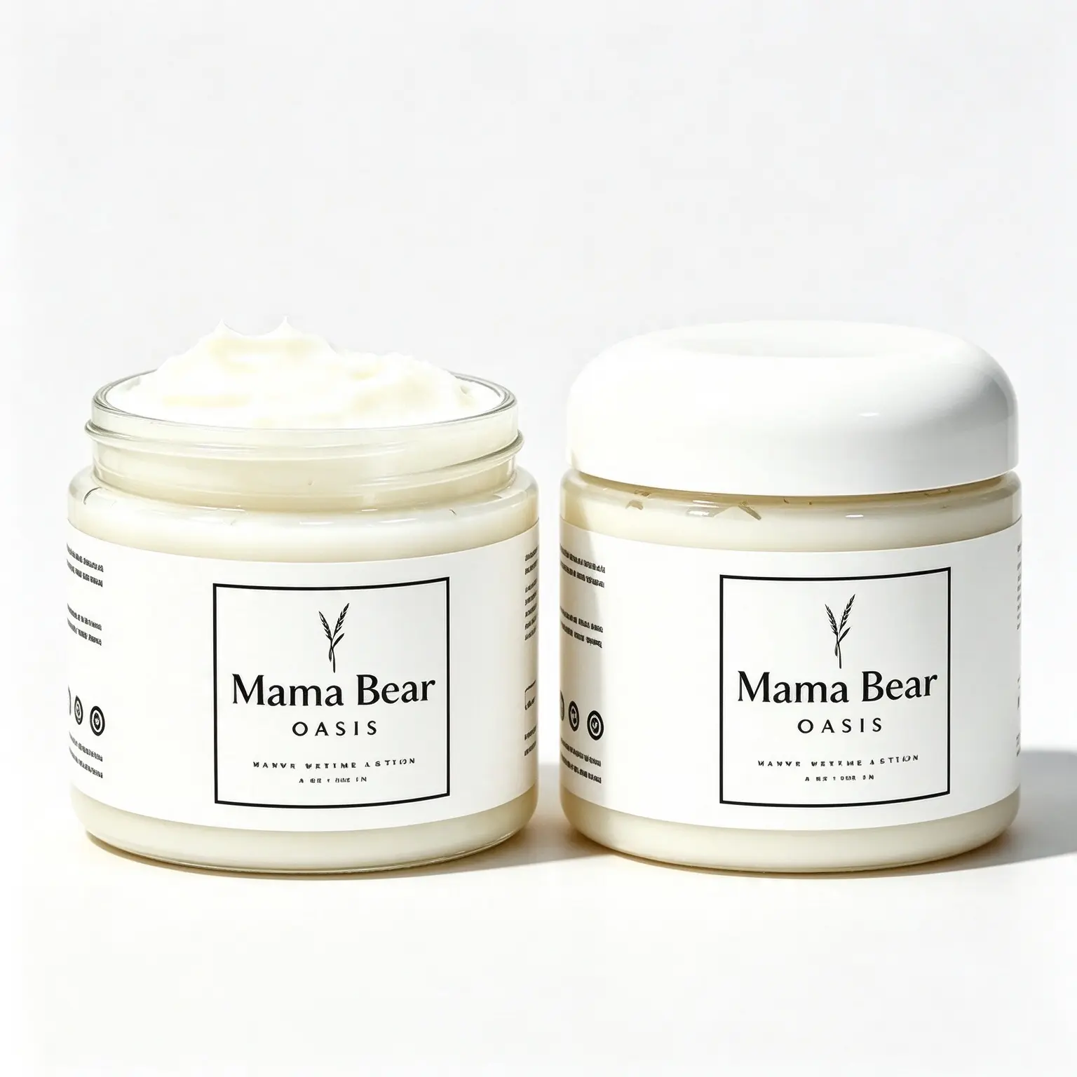 Mama Bear Oasis Nerve Support Lotion Fragrance-Free Magnesium Chloride Cream, soothing lotion for feet and legs, all-day hydrating moisturizer blended with aloe vera chamomile and vitamin B6 for gentle calming comfort