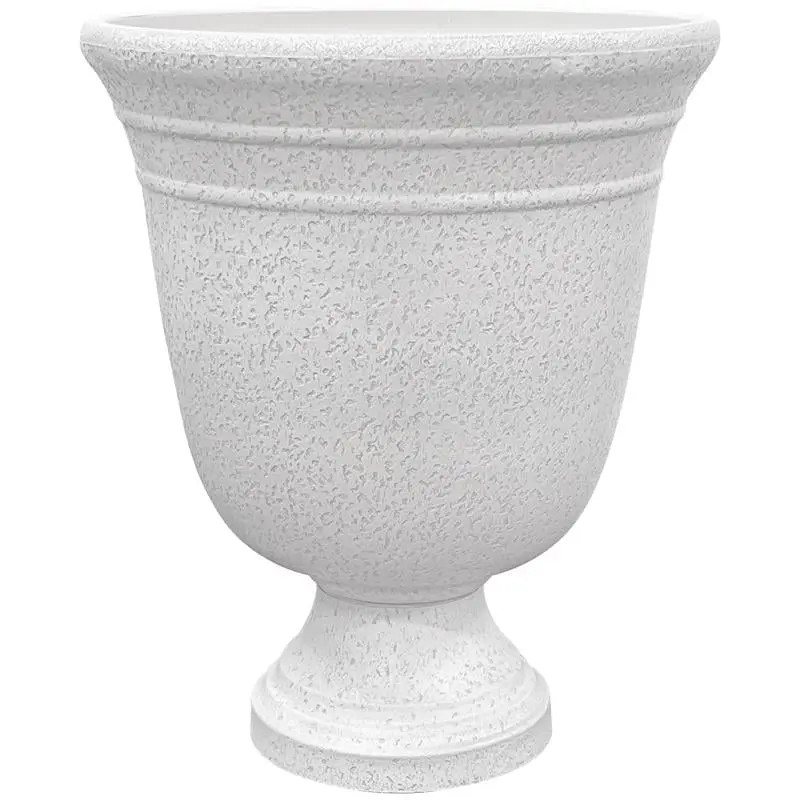 Classic Home & Garden 7030316 19.5 x 16 in. Plastic Westpoint Urn Planter - White