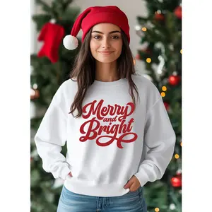 Merry And Bright Screen Print - Red Ink