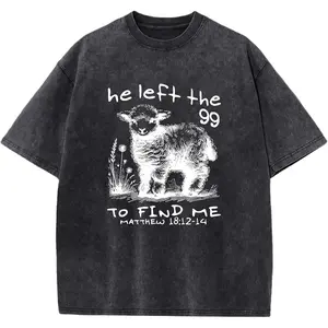 Be With You Christian Shirts for Men He Left The 99 to Find Me Shirt Religious Jesus Faith Tshirt Bible Verse Graphic Tee Tops