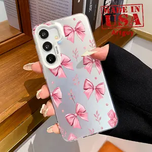 Phone Case for Samsung Galaxy S24 Plus S25 Ultra S23 Ultra S22+ Delicate Bows Patterned Anti-Scratch Shockproof Pocket-Friendly durable Cover Cellphone Protective