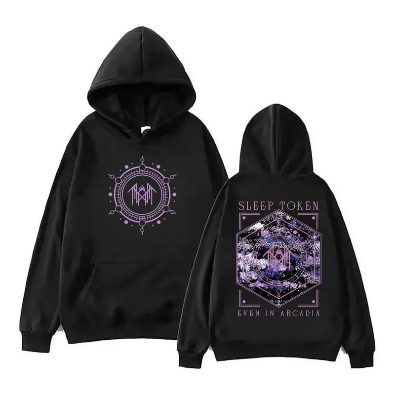 Sleep Token Even In Arcadia Album Flamingo 2 Sides Hoodie, Unisex Graphic Pullover for Rock Music Fans, Perfect Gift, Casual Long Sleeve Streetwear	