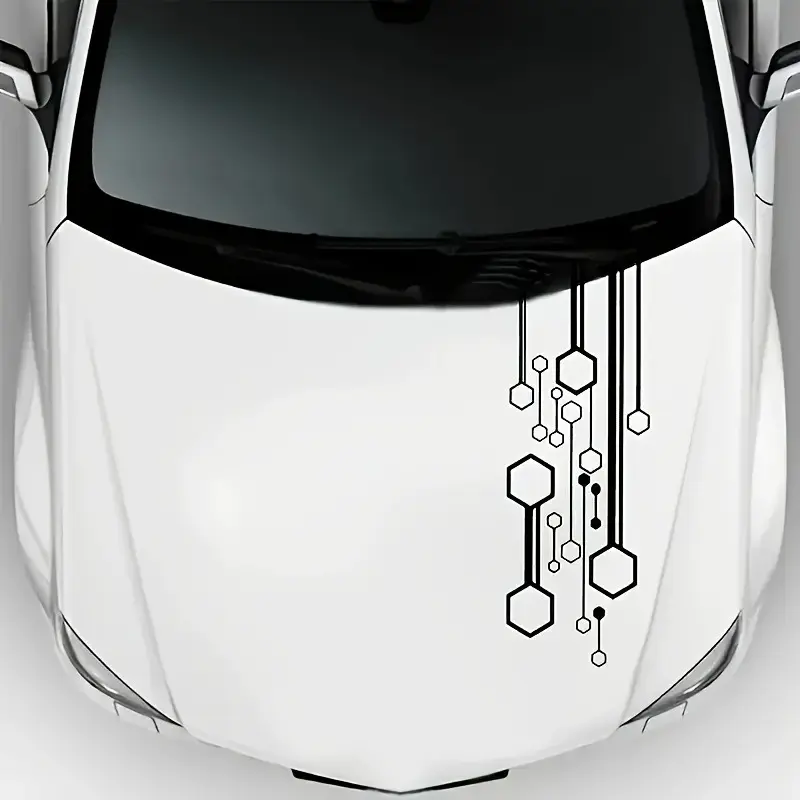 1PC Diamond Design Car Sticker, Waterproof Self-adhesive Decal, Decal For Cars, Suitable for Car Bonnet, Door, Body, Durable and Fashionable Sticker, Vehicle Modification Decal, Car Decorative Sticker, Car Decals