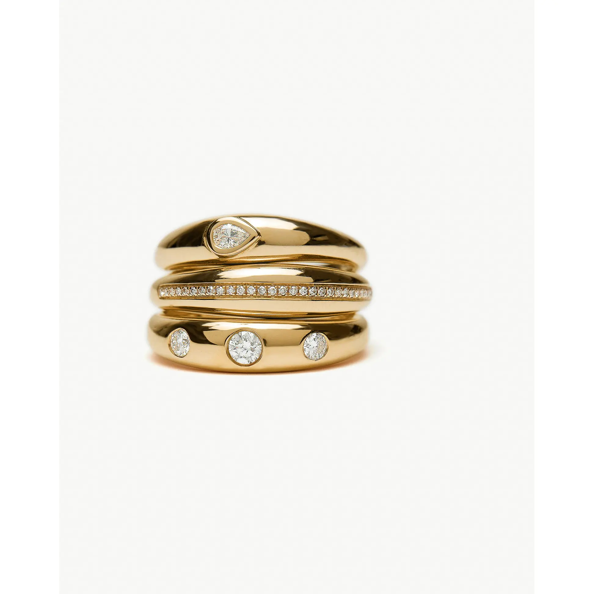 THE DOME RING WITH PEAR DIAMOND