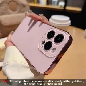 Anti-Drop Phone Case with Electroplated Frame and Matte Back, Shockproof Phone Cover Compatible with iPhone 17 Pro Max, 16 Pro Max, 16, 15, 14, 13 Pro Max, 12 and 11