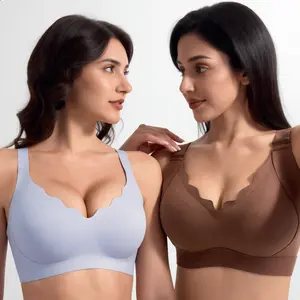 Livedeer Women's Wirefree Bras for Women Full Coverage No Underwire Everyday Bras Comfortable Wireless Padded Bras