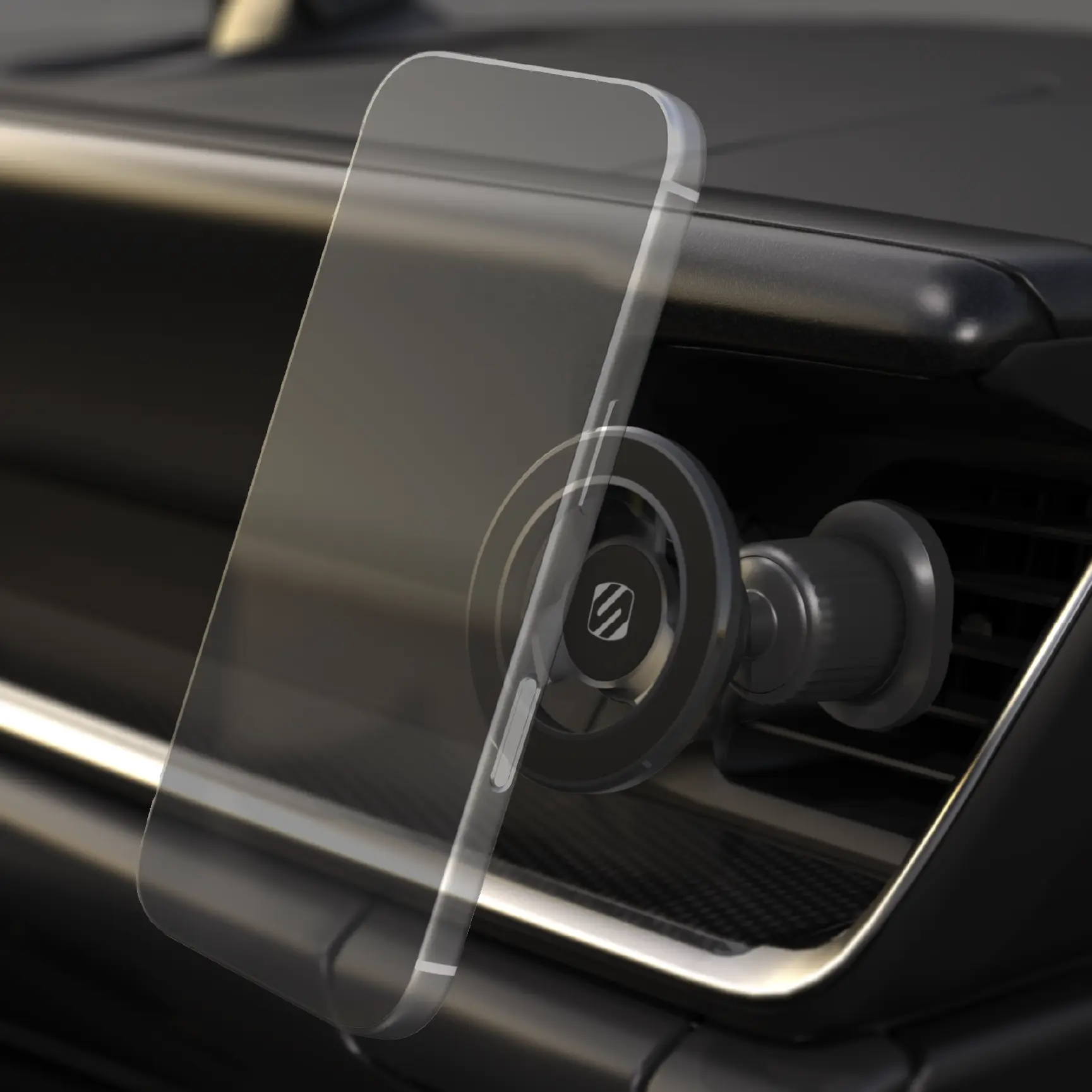 Scosche MagicMount Select MS Vent Car Mount for MagSafe Phones & Cases with 360° Adjustable Viewing & Powerful Magnetic Grip for iPhone & Android