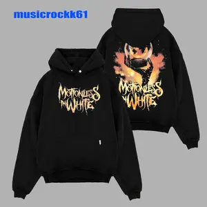 Motionless in White Graphic HOODIE , Unisex Vintage Cotton T-Shirt, Rock Merchandise, Perfect for Music Fans High Neck Apparel