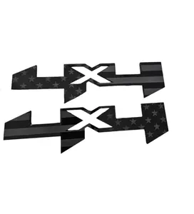 GMC 4X4 American Flag Emblem (Set of 2)