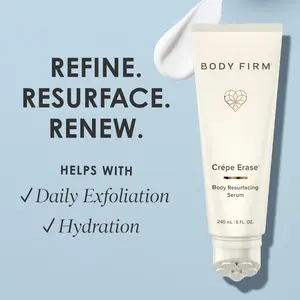 Crépe Erase by The Body Firm - Body Resurfacing Serum | 8% blend of AHA + BHA | Hydrate. Exfoliate. Reduce crepey skin and build a collagen reservoir. Achieve a more lifted, firmer appearance.