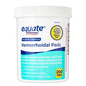 Equate Maximum Strength Medicated Cool Relief Hemorrhoidal Pads 200 Count - Effective Relief for Hemorrhoids and Digestive Issues