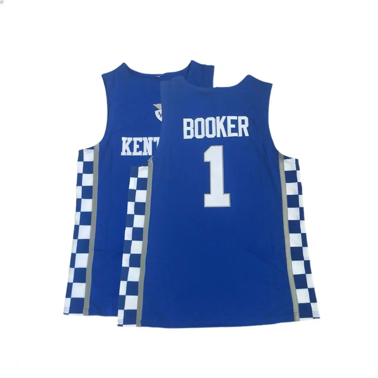 Men's Polyester Jersey for Kentucky Basketball Fans, Sporty Chic Style with Checkered Panels, No. 1 Design with a Unique Touch for a Watch Party, Cheering