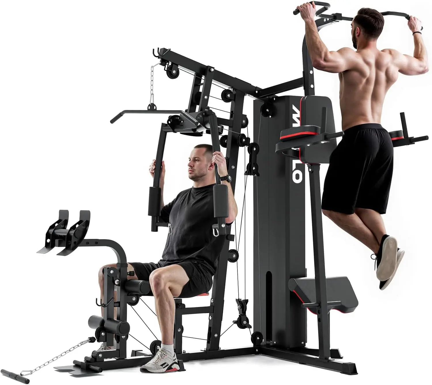 Mikolo Home Gym, Workout Station with 152LBS Weight Stack, Multifunctional Home Gym Equipment, Exercise Equipment for Full Body Strength Training