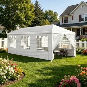 Outdoor Canopy 10 x 10/20/30ft, Party Tents with Removable Sidewalls, Gazebo Shelter for Parties, Outside Waterproof Wedding Canopies