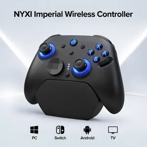 NYXI Imperial (Not For Xbox) PC Gaming Controller with Adjustable Tension TMR Joysticks, Interchangeable Buttons for PC/Switch Layouts, 1000Hz Polling Rate, Dual-Mode Triggers, 1200mAh Battery & Dock - for PC/Switch/Android/TV
