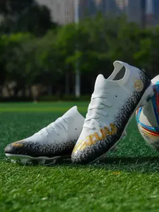 New Professional Long Spike Soccer Shoes for Men Women Teens, Breathable Lightweight, Anti-Slip, 3 Colors, Sizes 35-45, Outdoor Training