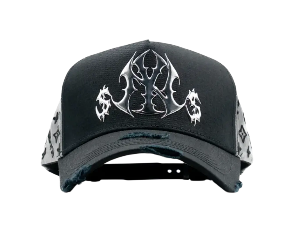 CASHED OUT HATS METALLIC NY BLACK/GREY SNAPBACK HAT FULL SET! CONY BLKGRY