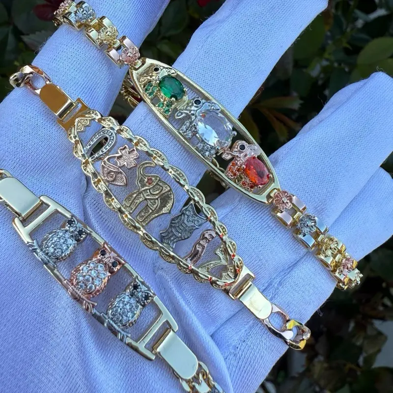 Wealth, Wisdom, Knowledge Good Luck Bracelets with Decorative Elements and Colorful Stones good luck