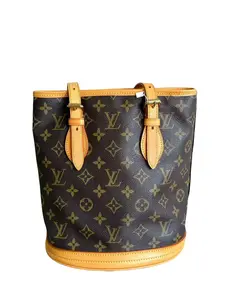 Pre-owned Louis Vuitton LV classic vintage small bucket bag (after replacement with leather exterior and interior lining)